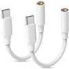Obllemn 2 Pack Adattatore USB C Jack, Adattatore USB Type C Connettore Jack, Adattatore per Cuffie per Phone 15/15 Pro/15 Pro Max, Pad Mini/Pro/Air, Samsung Galaxy S24 S23 S22