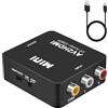 Eiaigky Convertitore da RCA a HDMI, AV a HDMI con cavo di alimentazione USB, 1080P Mini RCA composito CVBS AV a HDMI, adattatore audio video supporta PAL/NTSC per PC, laptop, PS4, PS3, Xbox, VCR, DVD, STB