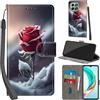 Haninsuze Cover per Honor X6b 4G Custodia Cover Pelle Libro Portafoglio con Porta Carte Magnetica Protezione Antiurto Cuoio Flip Case Custodia, Rose
