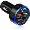 JRILUO Caricatore auto USB C 6 porte 50W doppio USB-C/A, presa accendisigari C 12V, caricatore auto accendisigari compatibile con iPhone 16 15 14 13 12 11 Pro Max Mini Plus, Samsung, Huawei, iPad, AirPod