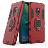 MaiJin Compatibile con Huawei Mate20 Cover, Custodia Armor Anello Cavalletto (Funziona con Il Supporto Magnetico per Auto) Case Paraurti per Huawei Mate 20 (Rosso)