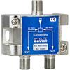 CABLEPELADO Distributore di 2 uscite, Distributore 2 uscite, Distributore Serie Classe A, 5-2400 MHz, Adatto per Bande di frequenza Dab, FI, FM, UHF, VHF, Include 3 connettori F, 2 uscite
