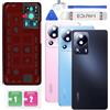 Eonpam Scocca Vetro Posteriore Sostituzione per Xiaomi 13 Lite Originale Coperchio Copribatteria con Vetro Fotocamera+Ricambio Kit(Nero)