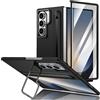ZQYFCDZ Custodia per Samsung Galaxy Z Fold 7, Con Stylus, Pellicola Protettiva Integrata, Supporto per Fotocamera in Metallo e Porta S Pen, Materiale PC Anti-shock e Resistente alle Impronte - Nero