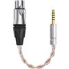 GEEKRIA Cavo adattatore audio bilanciato XLR maschio a 4 pin a maschio bilanciato da 4,4 mm, cavo di conversione audio OCC placcato argento, compatibile con amplificatori, microfoni (20 cm)