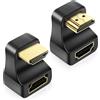 LUIRSAY 2 connettori angolari HDMI 2.1, HDMI a forma di U, adattatore per display 8K@60Hz UHD2.1, presa HD MI 180 gradi per HDTV Laptop Monitor (1 avanti + 1 retromarcia)