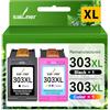SAILNER 303 XL cartuccia Compatibili per Cartucce HP 303 Nero e Colore per HP 303XL per HP Envy Photo 6230 7830 6232 6230 6220 7130 7134 6234 6222 6255 6258 6552 7120 7800 7900 Tango X (Nero Colore