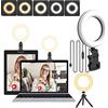 XINBAOHONG Kit di illuminazione per videoconferenza, con clip per monitor portatile da 5 pollici, con treppiede, webcam, zoom, illuminazione per lavoro a distanza, trasmissione automatica e live