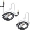 UAYESOK Auricolare per sorveglianza segreta, a 1 pin, 3,5 mm, con tubo acustico nascosto, cuffie di sicurezza per walkie talkie e microfono per radio Motorola Hytera, Kenwood, Vertex, Yaesu, Ham (2