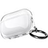 QULLOO Custodia Compatibile con AirPods Pro 3, Cover Protettiva in Silicone [Funziona la Ricarica Wireless] con Moschettone, trasparente