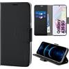 N NEWTOP Cover Compatibile con Samsung Galaxy A35 5G, HQ Lateral Custodia Libro Flip Chiusura Magnetica Portafoglio Simil Pelle Stand Protezione Completa Case TPU Anti Urto Guscio Base (Nero)