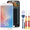 SiuVorZhi Display LCD compatibile con Samsung Galaxy S6 G920 SM-G920F G920F G920FD Display LCD Touch Screen Assembly parti di ricambio con strumenti (bianco)