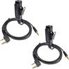 UAYESOK Adattatore per Walkie Talkie Cuffie, Kenwood 2 Pin a Cavo Di Interfaccia Audio AUX da 3,5 mm, Adattatore per Auricolare con PTT per Ricetrasmettitore Baofeng Kenwood Quansheng （2 Pezzo）