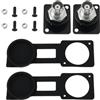 YINETTECH Set di 2 connettori BNC D-Type da 50 Ohm per montaggio a pannello, 31 x 26 mm, con copertura impermeabile per apparecchiature di comunicazione di monitoraggio della sicurezza di trasmissione