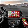 Roinvou 2+64G Schermo Radio per JEEP Compass 2017-2019 con Wireless Carplay Android Auto, Android Autoradio 10 Pollici Stereo Auto con WIFI GPS Bluetooth EQ FM/RDS SWC Telecamera Posteriore