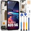 ARSSLY Incell - Schermo per Galaxy A35 5G per Samsung A35 5G SM-A356E SM-A356B SM-A356U LCD Display Touch Screen Digitizer Assembly Riparazione Kit (nero con telaio, non supporta impronte digitali)