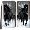 Haninsuze Cover per Huawei Honor 10 Lite/P Smart 2019, Custodia Interno TPU Antiurto Portafoglio con Disegni [schede Fessura] [Supporto Stand] Cover Libro in PU Pelle (Cavallo)