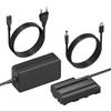 Mspalocell NP-F550/F770/F970 Kit batteria fittizia, adattatore di alimentazione CA con connettore batteria per Sony CCD-SC55 TR516 TR716 TR818 TR910 TR917