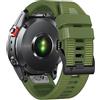SumRioo QuickFit 26 mm Cinturino per Garmin Fenix 8 51 mm/Fenix 7X Pro Solar/7X Pro/7X/6X Pro/6X/5X Plus/5X, Silicone Cinturino per Garmin Fenix 3/3HR, Enduro 3/2, Epix Pro/Tactix Delta, Verde
