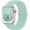 CeMiKa Cinturino di Intrecciato Compatible per Apple Watch 45mm 46mm 44mm 49mm, Sport Nylon Ricambio Elastica Cinturini per iWatch Series 11 10 9 8 7 6 5 4 SE Ultra 3 2 1, Donna Uomini, BluVerde