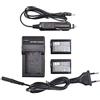 DSTE 2-Pack Batteria + Travel Caricabatteria Compatibile per Sony NP-FW50 ZV-E10 RX10 IV DSC-RX10M3 DSC-RX10M2 DSC-RX10 SLT-A37 SLT-A55V a6300 a6400 a6