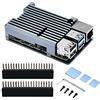 GeeekPi Raspberry Pi 4 Case per Raspberry Pi CNC Armor Case con raffreddamento passivo/dissipatore di calore per Raspberry Pi 4B(Grigio)