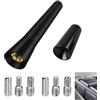 Bgfaquri Mini antenna per autoradio, 3 cm e 6,5 cm, antenna universale AM/FM, antenna per auto con anima in acciaio inossidabile impermeabile, facile installazione con viti M4, M5, M6 per auto, camion e altro