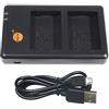 DSTE MH-32 - Caricatore USB Dual compatibile con batterie Nikon EN-EL25, EN-EL25a, alimentazione tramite micro USB a USB 2.0