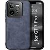 Kepuch Silklike Cover per Realme GT 7 Pro - Custodia Case Piastra Metallica Incorporata - Blu