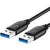 Rankie Cavo USB 3.0 A Maschio a A Maschio, 1,8 m, Nero
