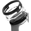 Ringke Slim Edge (2 Pezzi) Compatibile con Cover Google Pixel Watch (2022), Custodia Antigraffio Elegante Angolato Bordo Mestiere Sottile Rigida PC - Clear & Matte Black Nero