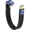 SinLoon Cavo di prolunga USB 4 tipo C da 40 Gbps 240 W 8 K PD ricarica rapida da USB C a USB C a USB C piatto ultra sottile cavo dati FPC adatto per laptop e telefoni cellulari