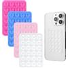 WY LIGHTING LEVEL Confezione Da 4 Supporti Per Cellulare In Silicone A Ventosa Per Cellulare Supporto Per Smartphone Ventose Per Auto Supporto Per Cellulare Compatibile Con Tutti I Modelli Di Cellulare (4 Colori)