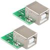 HALJIA 2PCS tipo B femmina USB a DIP 2.54 mm PCB adattatore convertitore Compatibile con Arduino EK1836