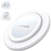 Lamicall Supporto Magnetico Cellulare Per Magsafe - [2024 Sottile e Leggero] Anello Cellulare da Dita con Cinturino in Pelle Retrattile, 360° rotazione, per iPhone serie 17/16/15/14 e Android - Bianco