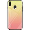 MadBee Cover per ASUS ZenFone Max Pro M1 ZB601KL [con Pellicola Proteggi Schermo],Custodia Protettiva in Vetro Temperato 9H [Motivo in Marmo] + Cornice Paraurti in Silicone Morbido Case (Giallo)