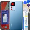 LUVSS Coperchio Copribatteria Scocca Vetro Posteriore Imposta per Xiaomi 12T PRO 5G (Blu)