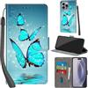 PHINIENLAND Cover per iPhone 16 Pro Max custodia portafoglio Turquoise | 3 scomparti carte, 1 tasca banconote, Chiusura magnetica, Supporto, Pelle PU flip cover per iPhone 16 Pro Max