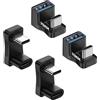 YUNKOZAND Adattatore USB 180°, angolo 180 gradi, spina USB-C a presa USB-C PD 100 W, 4K60 Hz