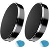 TogtherKings 2 Pezzi Supporto Circolare Magnetico Cellulare Auto, Porta Telefono Auto Magnetico Adesivo, Rotondo Portatile Calamita, Modello Universale Compatibile con iPhone, Samsung, GPS, Ooono
