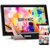 Duronic PF1D BK Cornice Digitale da 10,1 pollici Wi-Fi, Touch Screen IPS 1280x800, Memoria 32GB, USB-C, Stand Ricarica, Frameo App - Cornice Foto Elettronica Nero per Condivisione Immagini