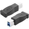 JSADZKJ Adattatore da USB C a B 3.0: 2 pezzi, 5Gbps, Compatibile con stampante, scanner, hard disk esterni, laptop
