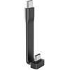 DockCase Cavo dati da USB-C a USB-C FPC 30CM, da tipo C a tipo C USB 3.2 10Gbps a forma di L, cavo di ricarica rapida 60W tipo C per iPhone 15 Pro Max, MacBook Pro, iPad Pro/Air