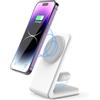 YMY Caricatore magnetico wireless 2 in 1 - stazione di ricarica wireless YMY 15 W Qi, progettato per supporto caricabatterie MagSafe compatibile con iPhone 16/15/14/13/12/11 Pro Max/XS/XR/X/8 AirPods Pro
