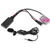 Qiilu Adattatore Bluetooth Audio con Ingresso Ausiliario 32 Pin - Connettore Stereo Portatile 12V Cavo AUX per Auto