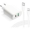 envircell 30W USB C Rapido Caricatore, Caricabatterie Per iPhone 14/14 Plus/14 Pro/14 Pro Max/13/12/11/XS/XS Max/XR/X/Pad, PD 3.0 Spina Alimentatore Presa Carica Spinotto Muro Adattatore Ricarica