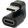 System-S Adattatore USB 3.1 U Turn 180° tipo C femmina a maschio cavo in nero