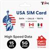 TSIM Carta SIM USA 15 giorni per viaggiare! Dati illimitati, chiamate e messaggi in USA, Canada e Messico. SIM prepagata per turisti.