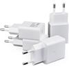 JupptElectronics 4-Pack 15W USB C Caricabatterie, Caricatore Rapido Tipo C Alimentatore Del Telefono Cellulare Adattatore per Samsung Galaxy A54 A53 A34 A14 A13 5g M54 M53 M34 M33 M14 A70 A51 M51 S8 S9 S10 S21 Plus