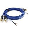 Selected Cable Sommer Cable - 1 Cavo audio Sinus Control 2 x 0,35mm² schermato; 1 lungo cavo di massa placcato oro, 1 x 0,35 mm² extra lungo, SC81-K3 2m Blu
